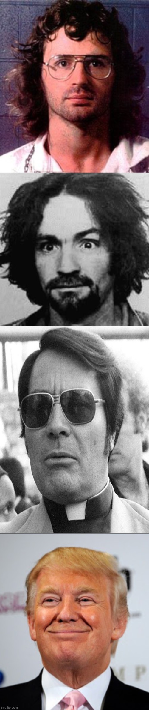 image tagged in waco,charles manson,jim jones,donald trump approves | made w/ Imgflip meme maker