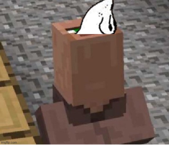 Minecraft Villager Looking Up | image tagged in minecraft villager looking up | made w/ Imgflip meme maker