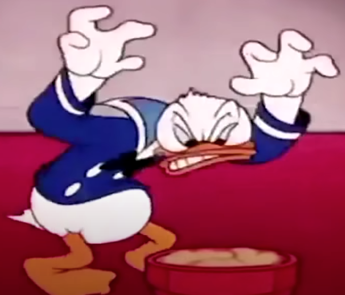 Donald Duck ready of grab Blank Meme Template