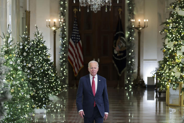 Joe Biden White House Christmas Blank Meme Template