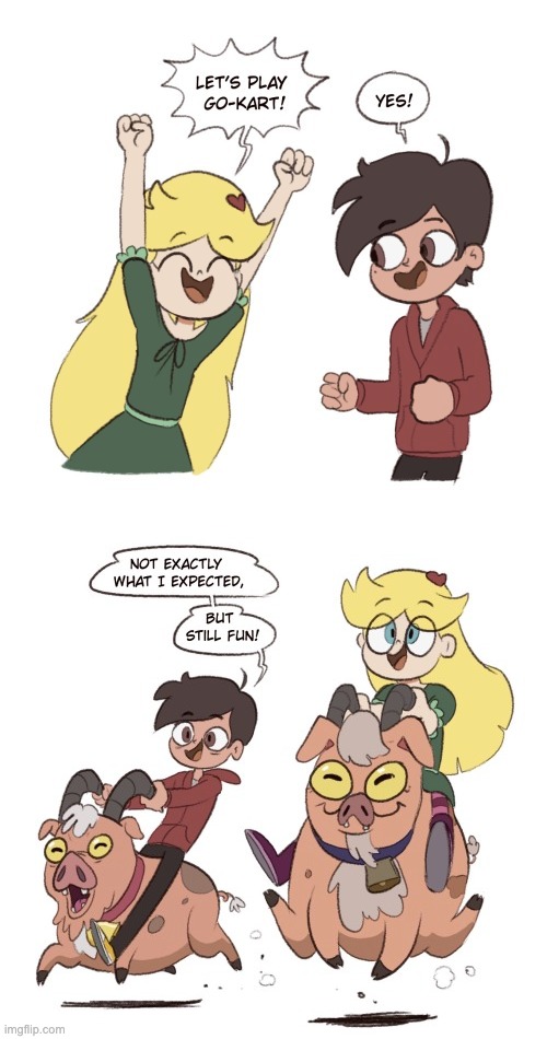 MorningMark - “Goat” Kart | image tagged in comics,star vs the forces of evil,svtfoe,morningmark,memes,comics/cartoons | made w/ Imgflip meme maker