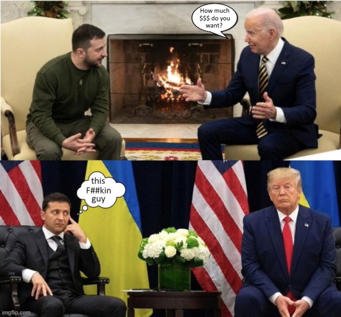 Two different Presidents | image tagged in ukraine,biden,trump,foreign policy,congress,government corruption | made w/ Imgflip meme maker