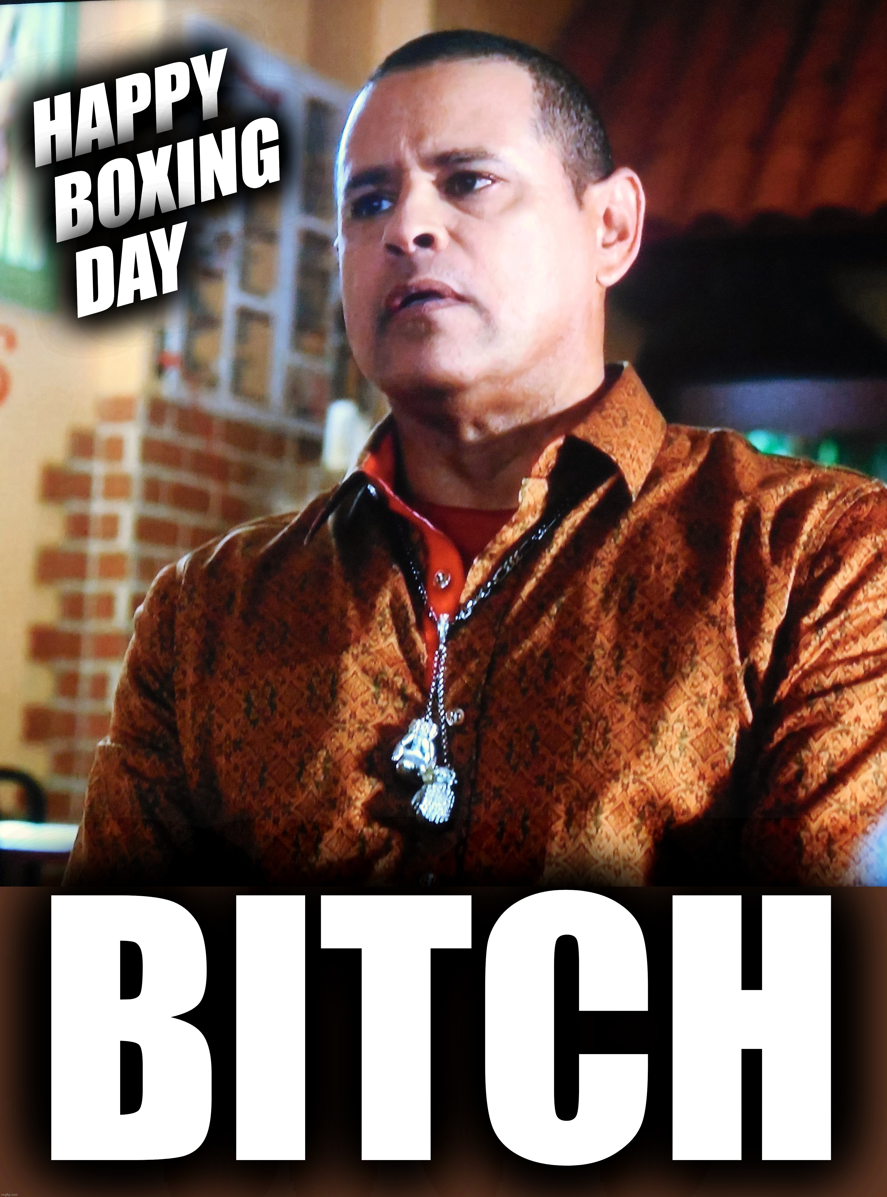 Boxing Day in New Mexico, Tuco style | HAPPY
BOXING
DAY; BITCH | image tagged in tuco salamanca,breaking bad,new mexico,boxing day | made w/ Imgflip meme maker