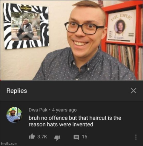 Damn- | image tagged in insults,hair,why are you reading the tags | made w/ Imgflip meme maker