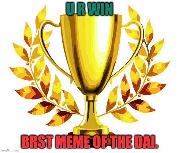 You Win! | U R WIN BRST MEME OF THE DAI. | image tagged in you win | made w/ Imgflip meme maker