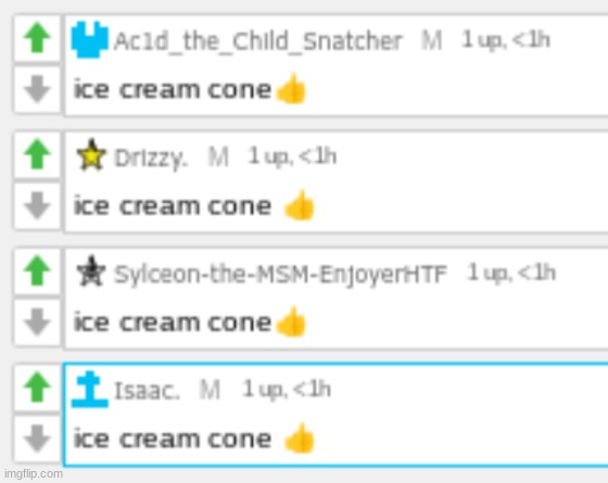 Ice Cream Cone *thumbs up* | made w/ Imgflip meme maker