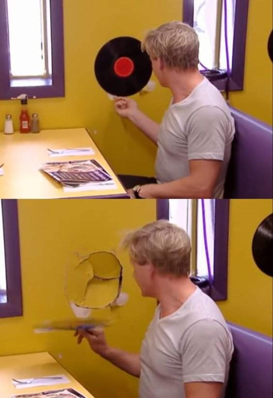 High Quality GORDON RAMSAY RECORD ON WALL REVEAL Blank Meme Template