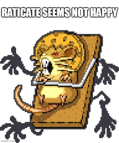 RATICATE SEEMS NOT HAPPY | image tagged in pokemon fusion | made w/ Imgflip meme maker