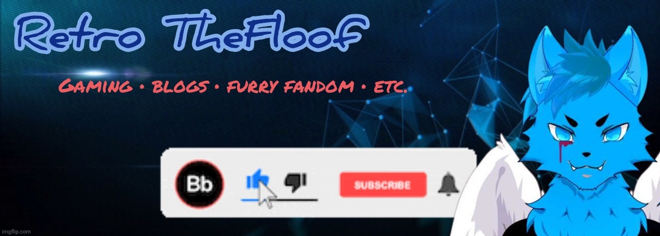 I made my YouTube banner | image tagged in youtube,banner,retrothefloof,edit | made w/ Imgflip meme maker