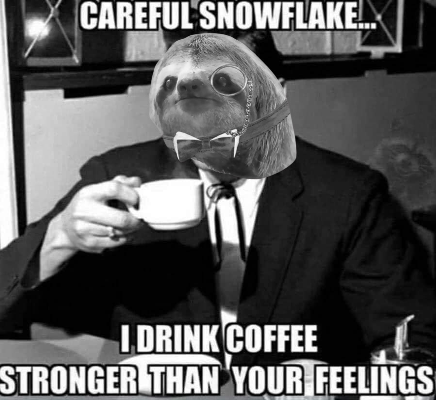 High Quality Monocle sloth careful snowflake Blank Meme Template