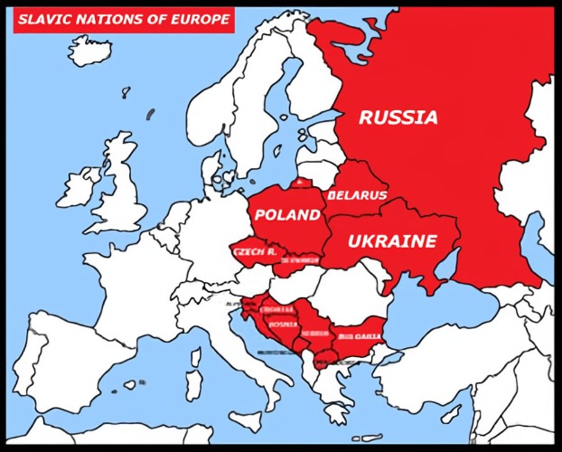 Slavic nations of Europe | image tagged in slavic nations of europe,slavic | made w/ Imgflip meme maker