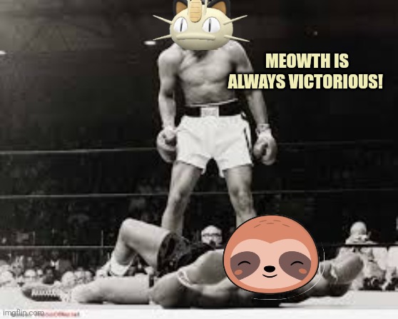 boxing day 1 | MEOWTH IS ALWAYS VICTORIOUS! | image tagged in boxing day 1 | made w/ Imgflip meme maker