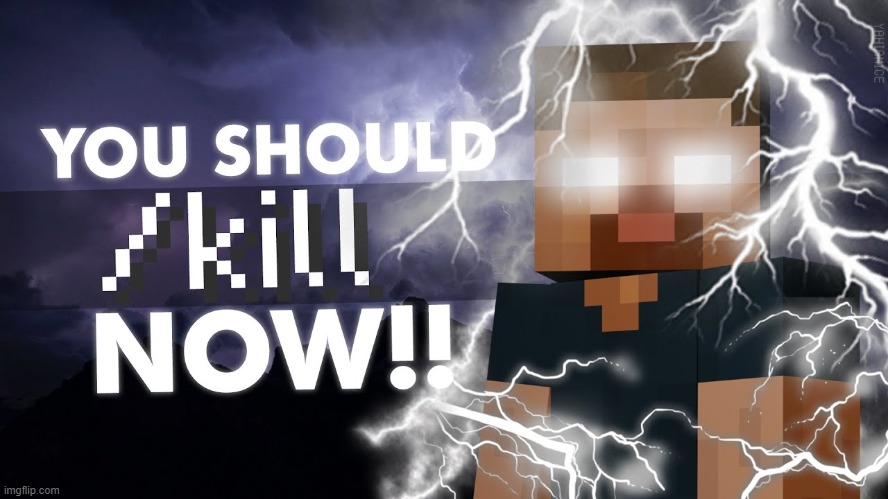 YOU SHOULD /kill NOW!! | image tagged in you should /kill now | made w/ Imgflip meme maker