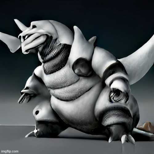 Hyper Realistic AI Generated Picture of a Mega Aggron | made w/ Imgflip meme maker