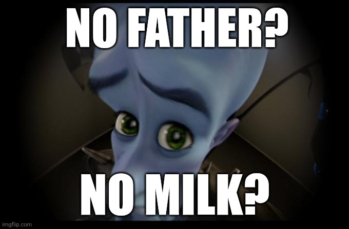 No B****es? | NO FATHER? NO MILK? | image tagged in no b es | made w/ Imgflip meme maker