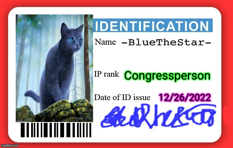 DMV ID Card | Congressperson 12/26/2022 | image tagged in dmv id card | made w/ Imgflip meme maker