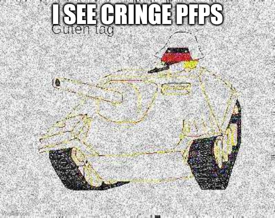 deep fried germany | I SEE CRINGE PFPS | image tagged in deep fried germany | made w/ Imgflip meme maker