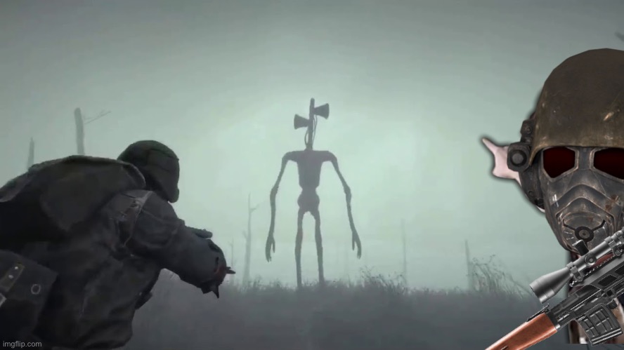 Sirenhead in fallout real!?!??!?! | image tagged in oooh scary not | made w/ Imgflip meme maker