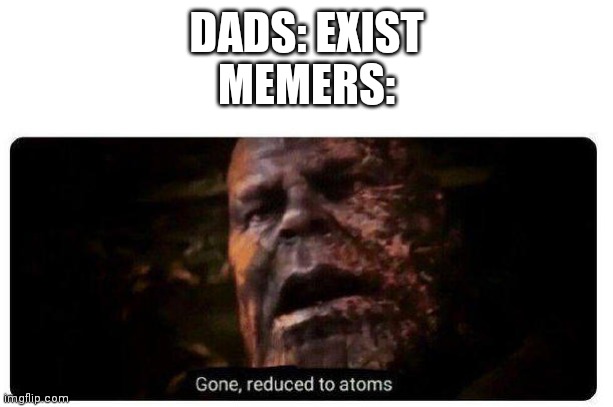 Tiktok be like | DADS: EXIST
MEMERS: | image tagged in gone reduced to atoms | made w/ Imgflip meme maker