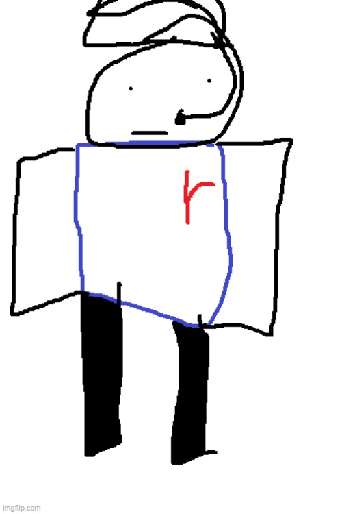 i drew my roblox avatar using microsoft paint (its so bad lol) | image tagged in avatar | made w/ Imgflip meme maker