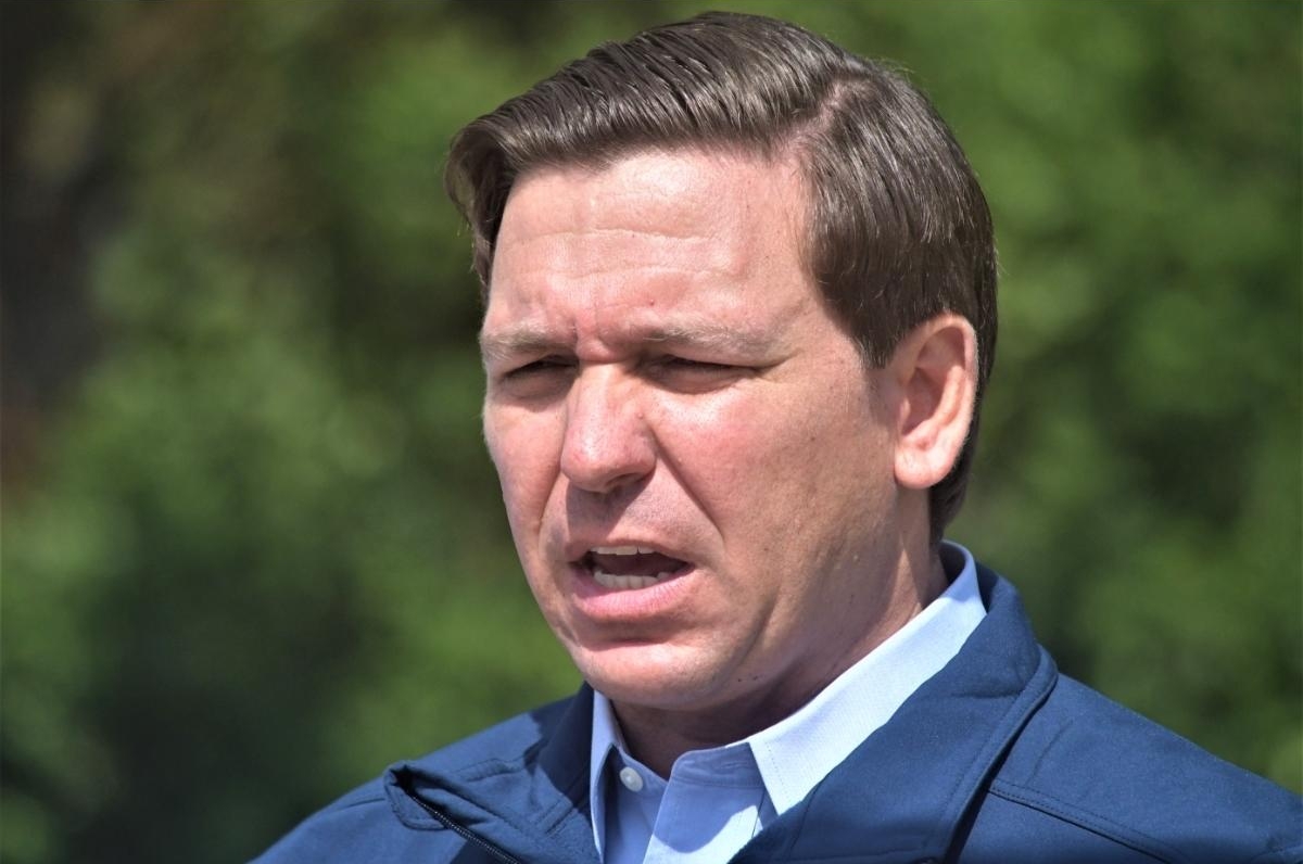 High Quality Ron DeSantis, annoyed at having to think of other people Blank Meme Template