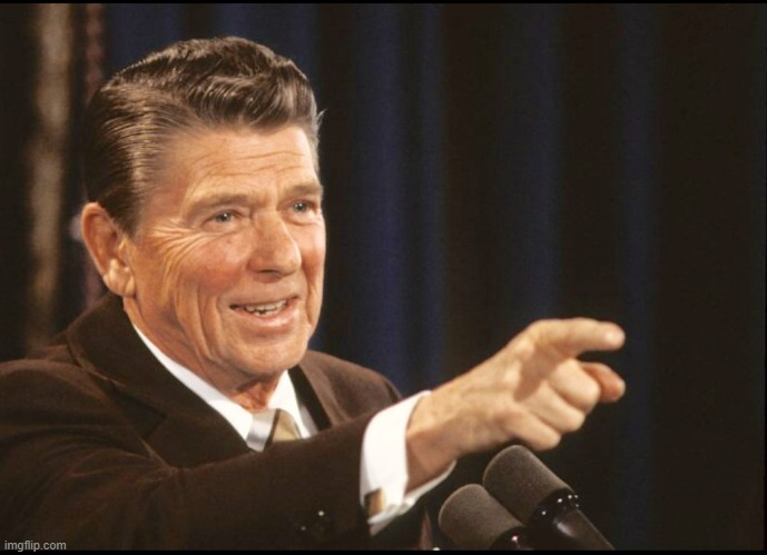 RONALD REAGAN POINTING | image tagged in ronald reagan pointing | made w/ Imgflip meme maker