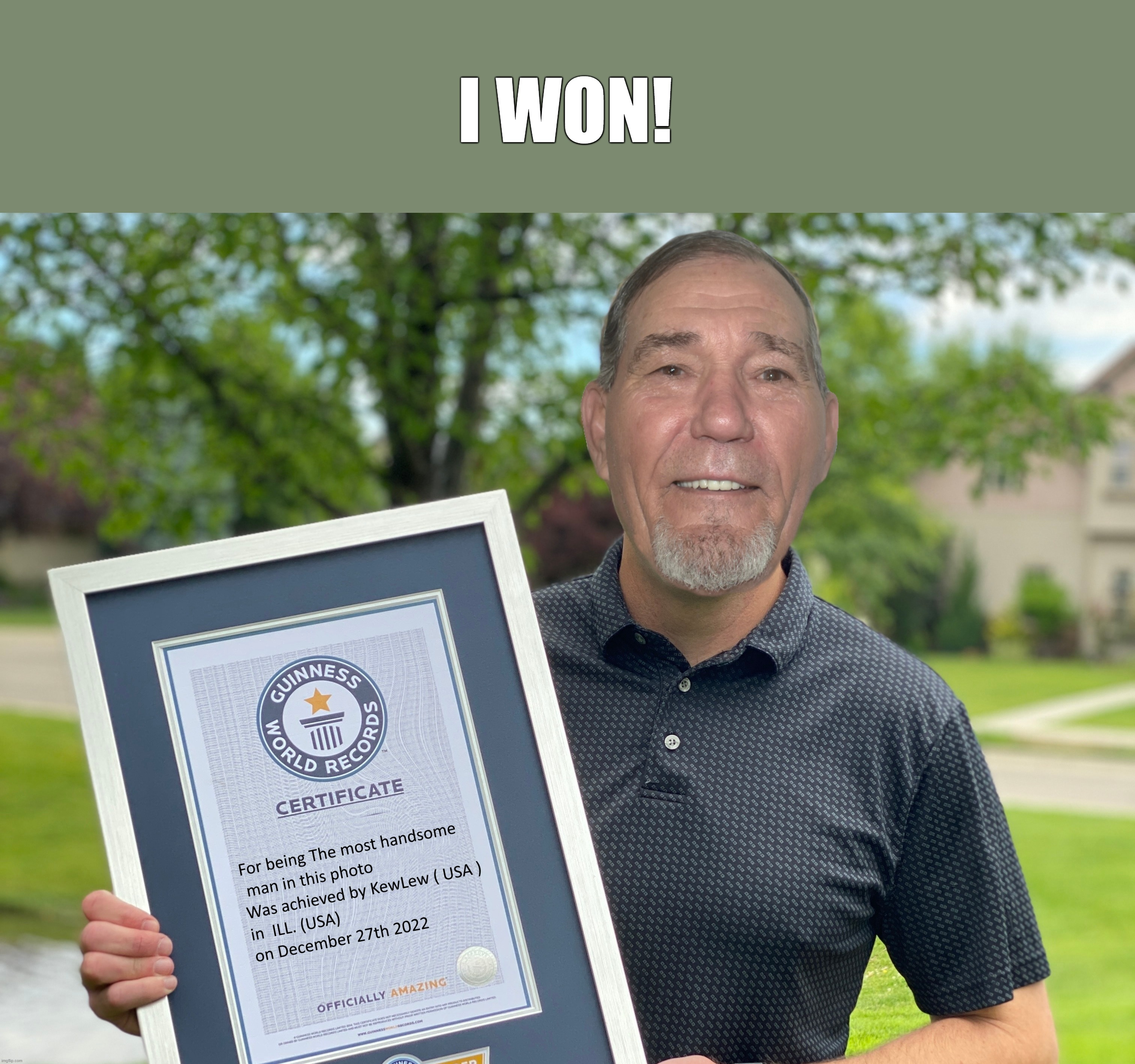book of records | I WON! | image tagged in guiness,kewlew | made w/ Imgflip meme maker