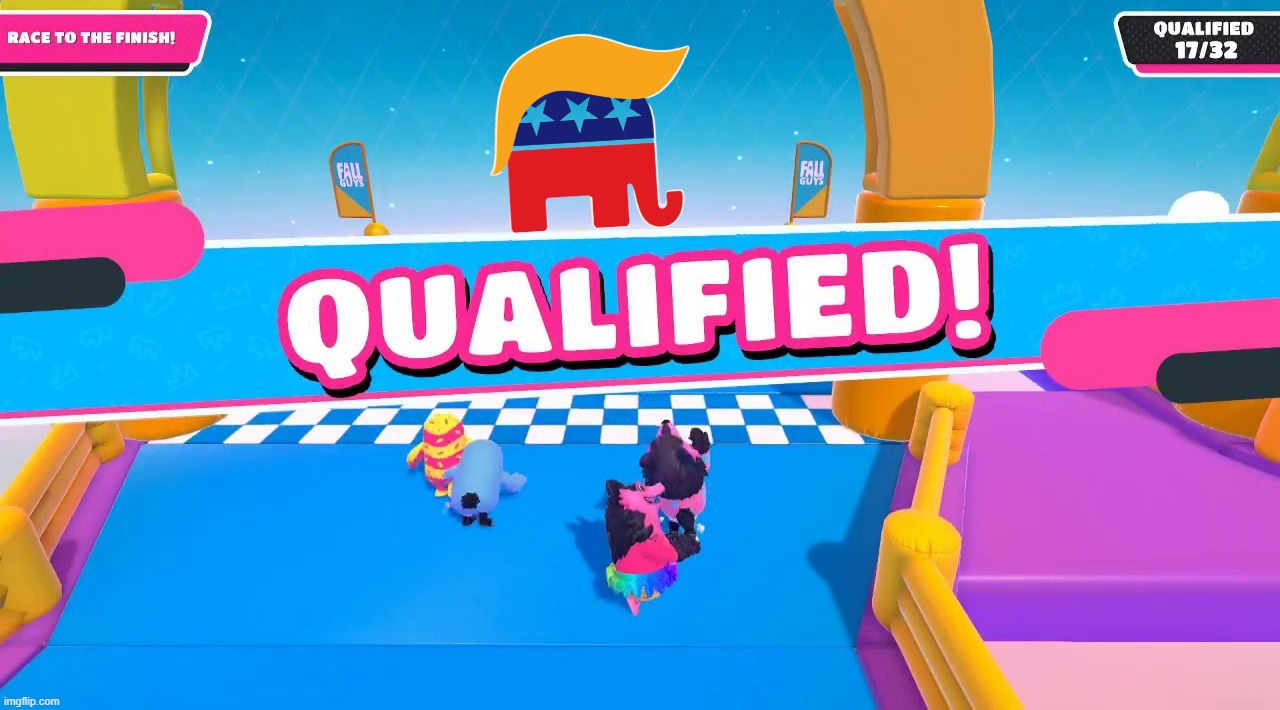 Trump GOP qualified | image tagged in trump gop qualified | made w/ Imgflip meme maker
