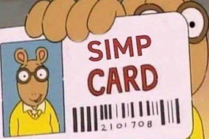 Arthur Simp card Blank Meme Template