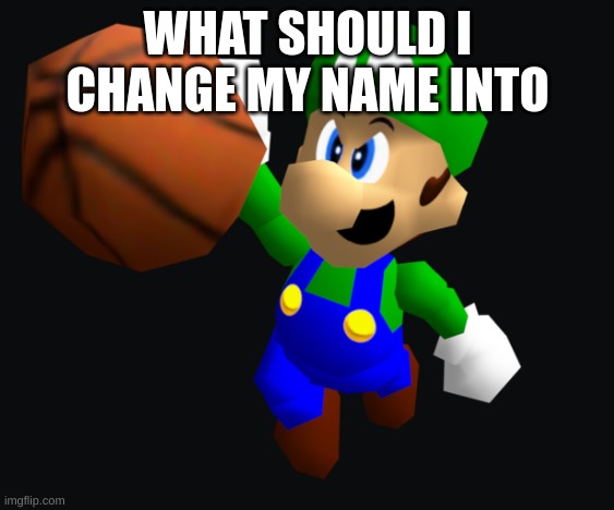Luigi Ballin | WHAT SHOULD I CHANGE MY NAME INTO | image tagged in luigi ballin | made w/ Imgflip meme maker