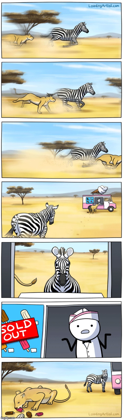 image tagged in lion,zebra,ice cream truck | made w/ Imgflip meme maker