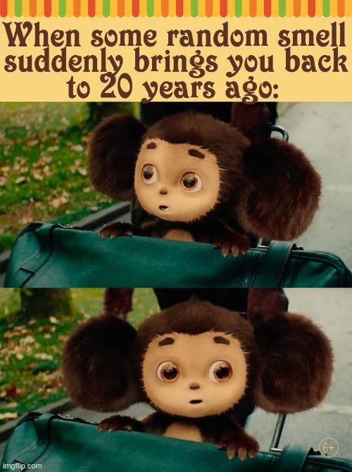 Cheburashka and memories (fan translation) | image tagged in fluffy,animals,character,memories | made w/ Imgflip meme maker