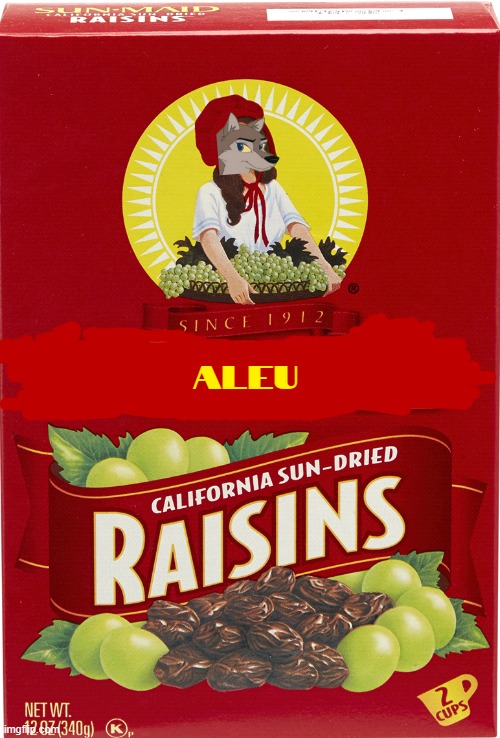 aleu raisins | ALEU | image tagged in universal studios,balto,raisins,wolves,fake,memes | made w/ Imgflip meme maker