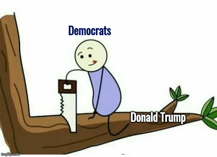 Getting that rascally Trump | Democrats; Donald Trump | image tagged in obsessed,trump derangement syndrome,insanity,epidemic,unhealthy,stop it get some help | made w/ Imgflip meme maker