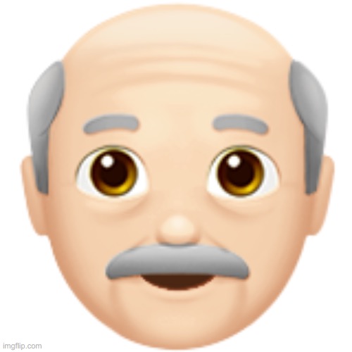 Old man emoji | image tagged in old man emoji | made w/ Imgflip meme maker