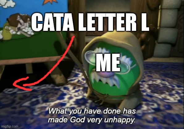 She posted UNCENSORED rule 34 in a(n) website/app with kids in it which is YouTube | CATA LETTER L; ME | image tagged in what you have done has made god very unhappy,veggietales,cata letter l,l | made w/ Imgflip meme maker