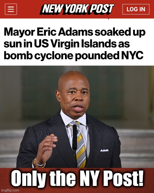 Only the NY Post! | image tagged in blank red background | made w/ Imgflip meme maker