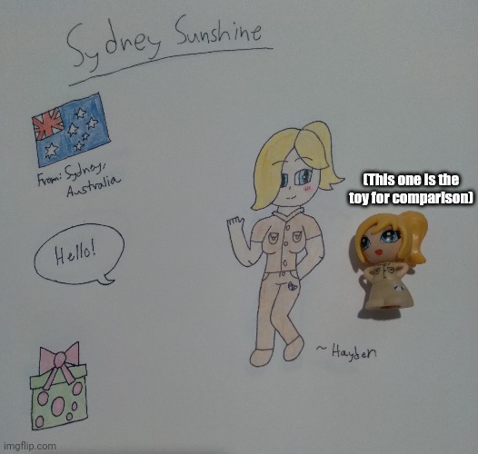 How'd I do? :3 | (This one is the toy for comparison) | made w/ Imgflip meme maker