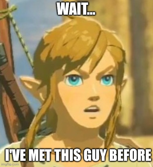 Offended Link | WAIT... I'VE MET THIS GUY BEFORE | image tagged in offended link | made w/ Imgflip meme maker