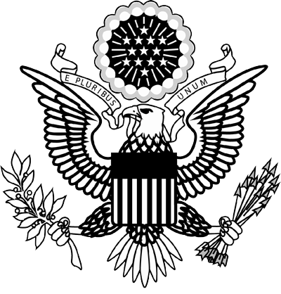 Black and white USA Eagle National Emblem Blank Meme Template