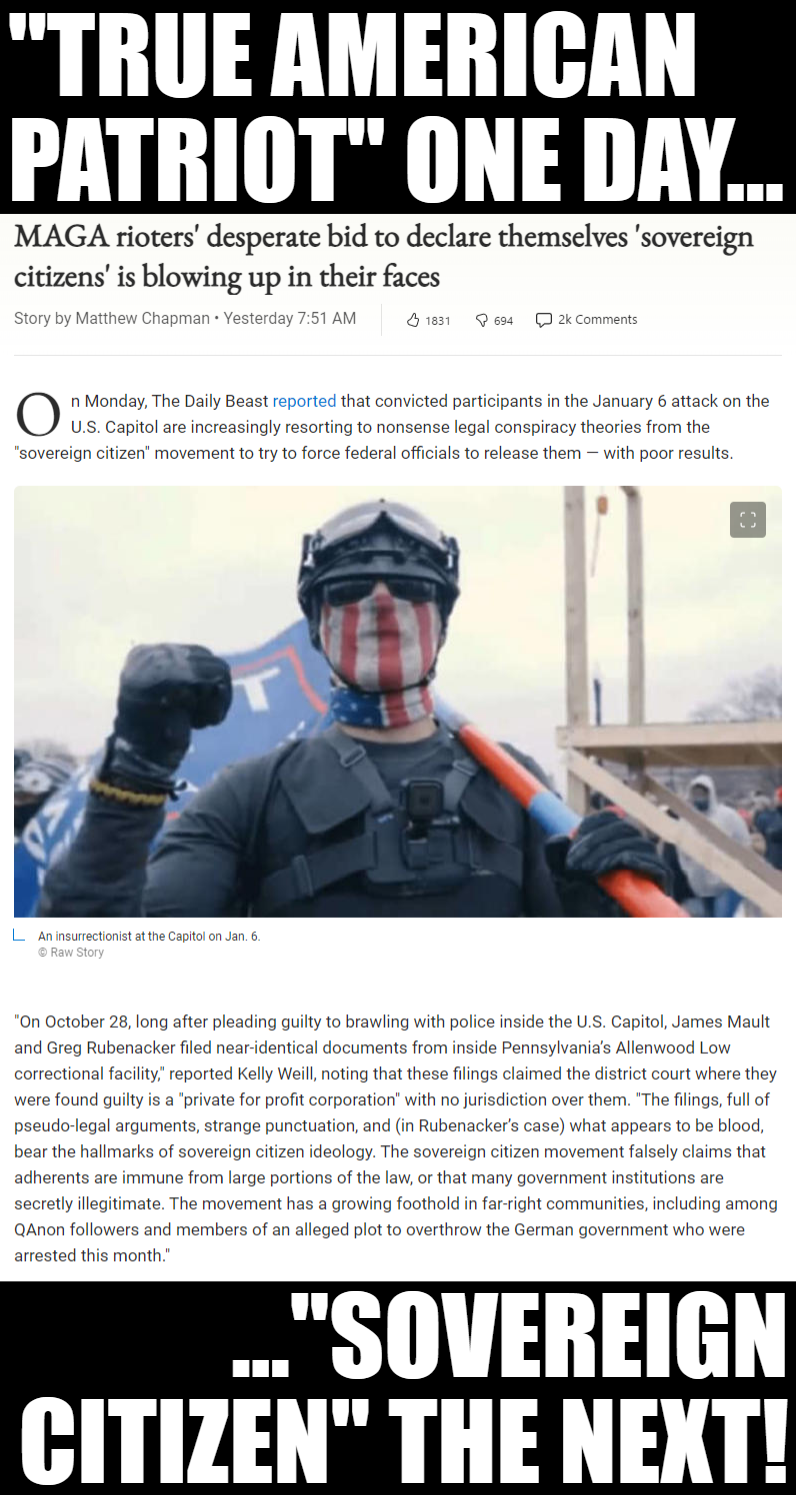 Jan. 6 sovereign citizen hypocrites Blank Meme Template