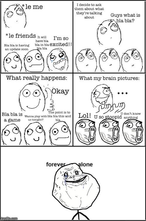 Those awkward moments… | image tagged in rage comics,forever alone | made w/ Imgflip meme maker