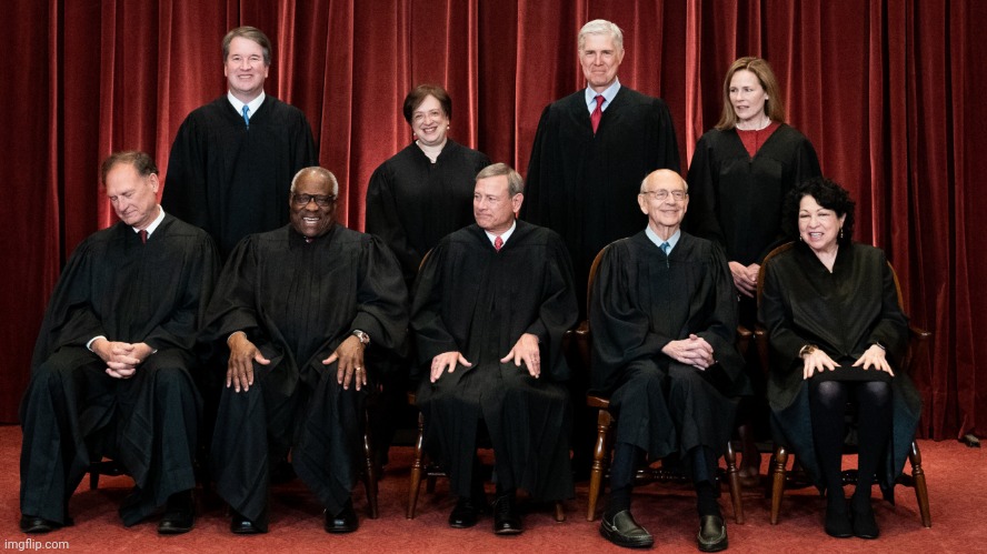 Supreme Court 2021 with Alito asleep | image tagged in supreme court 2021 with alito asleep | made w/ Imgflip meme maker