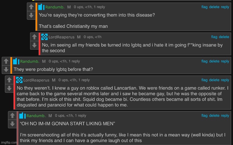 Might as well drop this, he thought being gay was infectious | made w/ Imgflip meme maker