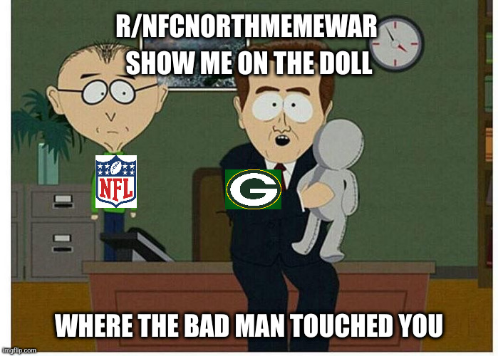 South park Doll | R/NFCNORTHMEMEWAR 
SHOW ME ON THE DOLL; WHERE THE BAD MAN TOUCHED YOU | image tagged in south park doll | made w/ Imgflip meme maker