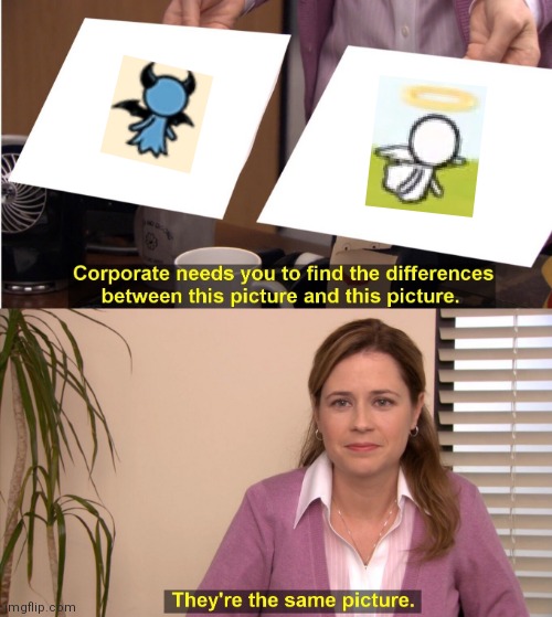 What's the same? They r people | image tagged in memes,they're the same picture,battlecats | made w/ Imgflip meme maker