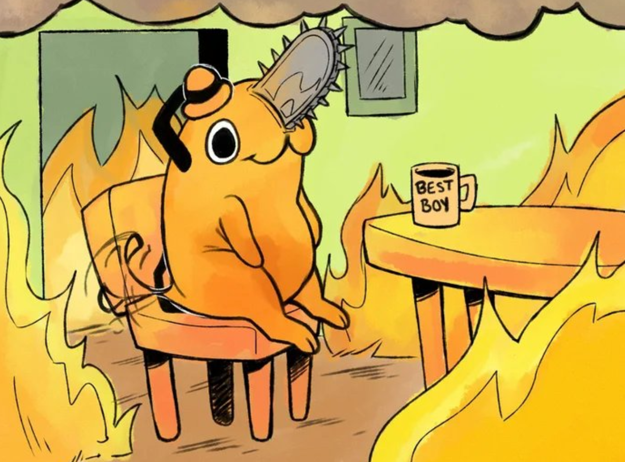 High Quality Pochita Blank Meme Template