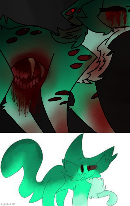 [TW: GORE] Redrew Greenary, And changed alot- | made w/ Imgflip meme maker