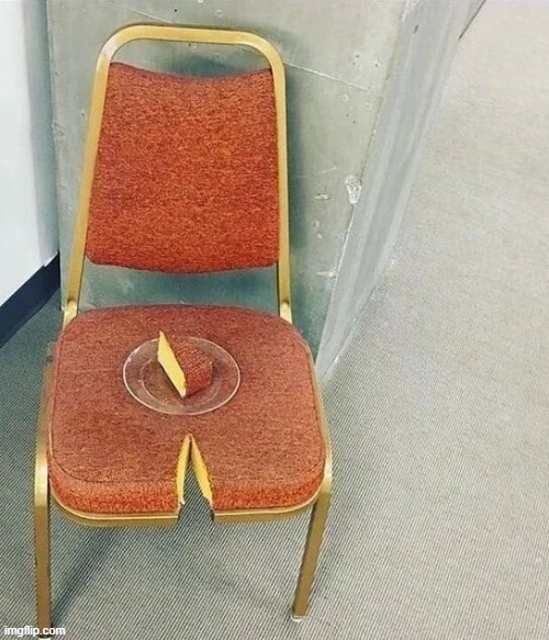 cake chair | image tagged in food | made w/ Imgflip meme maker