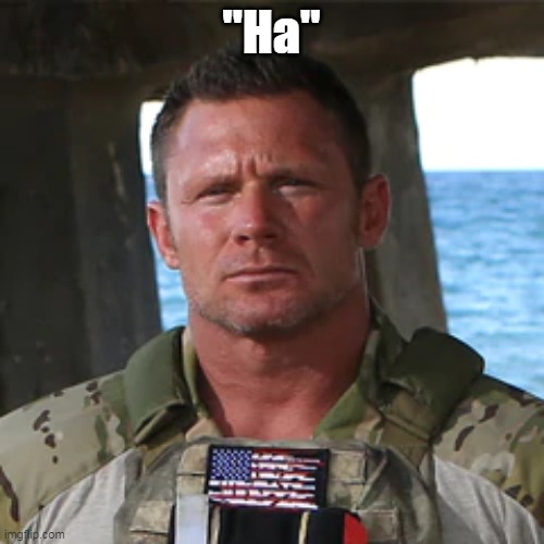 Ray Care Stare | "Ha" | image tagged in ray care stare | made w/ Imgflip meme maker
